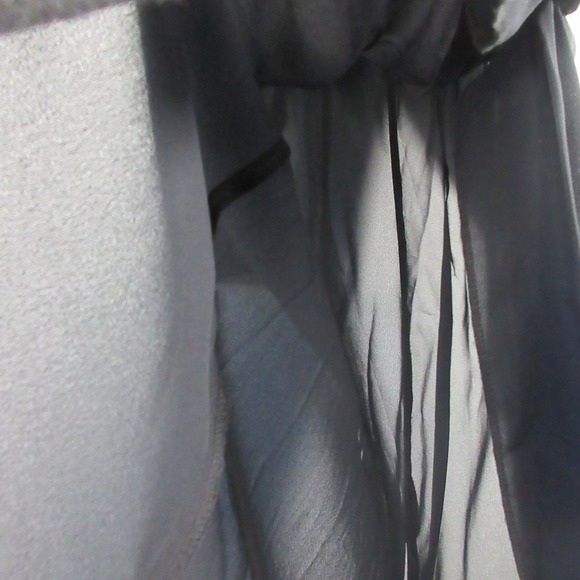 Vtg Dress 12 Black Maxi Off Shoulder Ruffle Layered Button Whimsigoth Gothic 338 - Picture 6 of 10